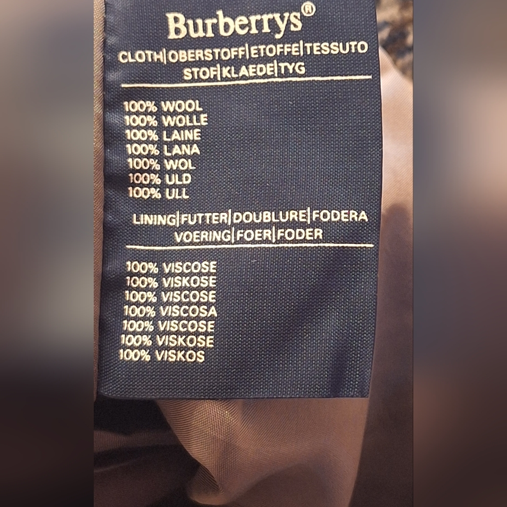 SALE Plaid Countryside Burberrys 100% Wool Long Skirt Made in England Size 2 - Picture 15 of 16